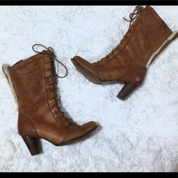 COPY - Ugg leather lace up boots - Picture 2 of 8